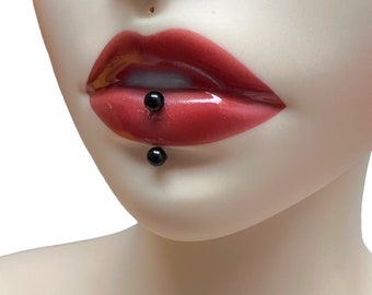 Lips Piercing Jewelry - Lip Ring - vertical labret piercing