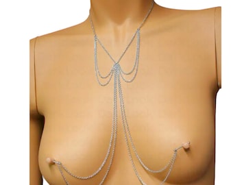 Nipples jewelry, Nipple piercing Jewelry, sexy jewelry, also available in hypoallergenic chain on demand