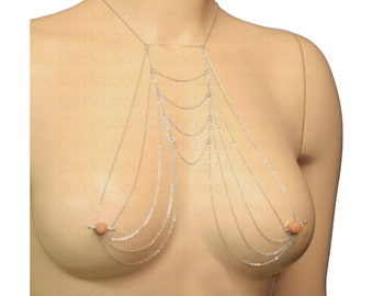 Nipples jewelry, Nipple piercing Jewelry, sexy jewelry, also available in hypoallergenic chain on demand
