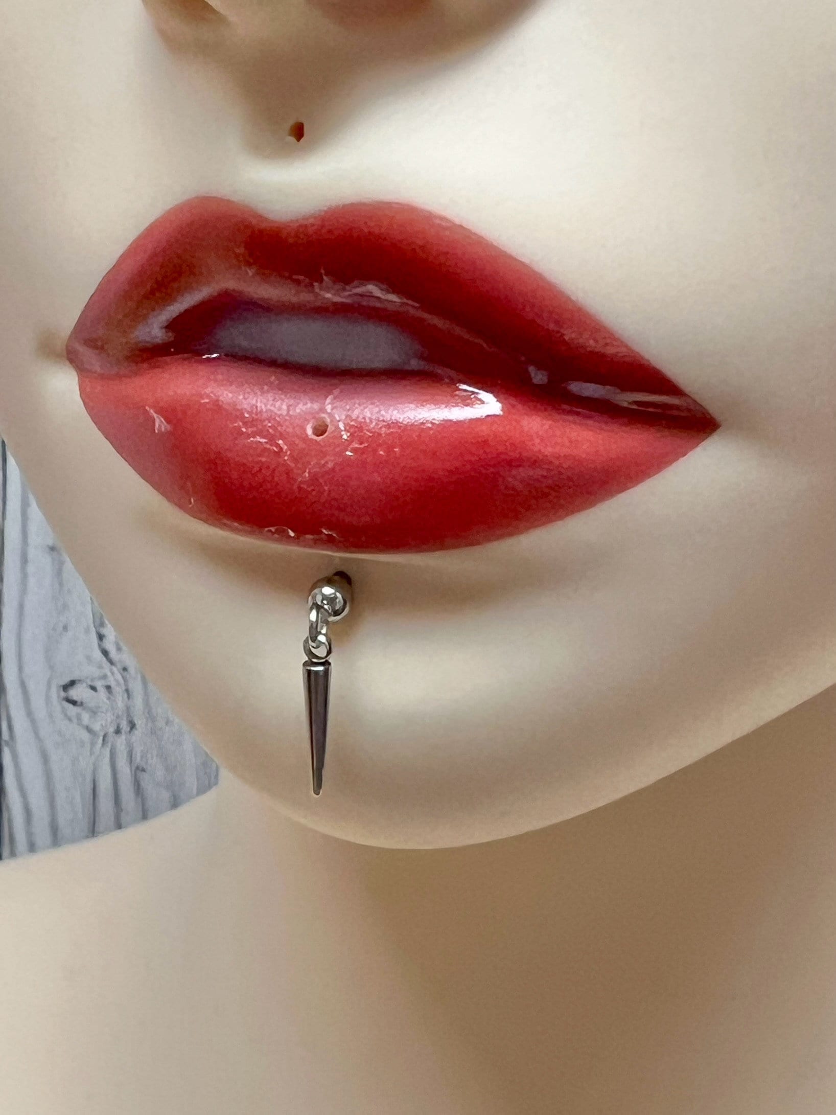 Labret Lip Line Surgical Steel Labret Lip Ring: Vertical Piercing Jewelry - Etsy