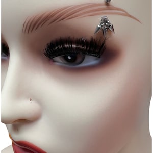 Spike Eyebrow Barbell: 316L Stainless Steel Curved Piercing (8mm)