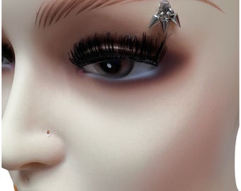 Spike Eyebrow Barbell: 316L Stainless Steel Curved Piercing (8mm)