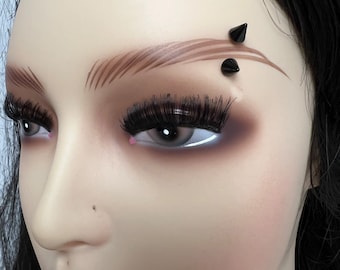 Spike Eyebrow Barbell: 316L Stainless Steel Curved Piercing