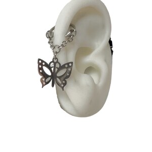 Helix piercings with butterfly , helix jewelry