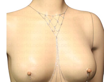 fake Nipples piercing, sexy jewelry, also available in hypoallergenic chain on demand