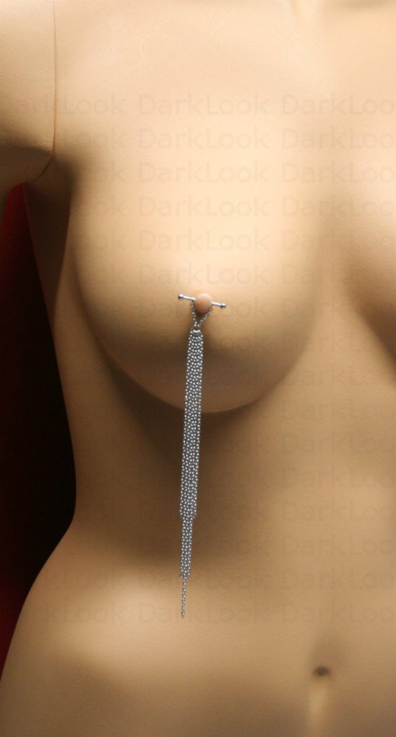 Nipples jewelry Nipple piercing also available in hypoallergenic chain on demand