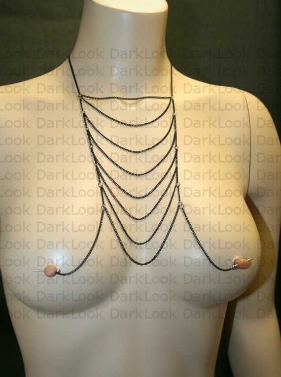 Pierced nipple chain deals