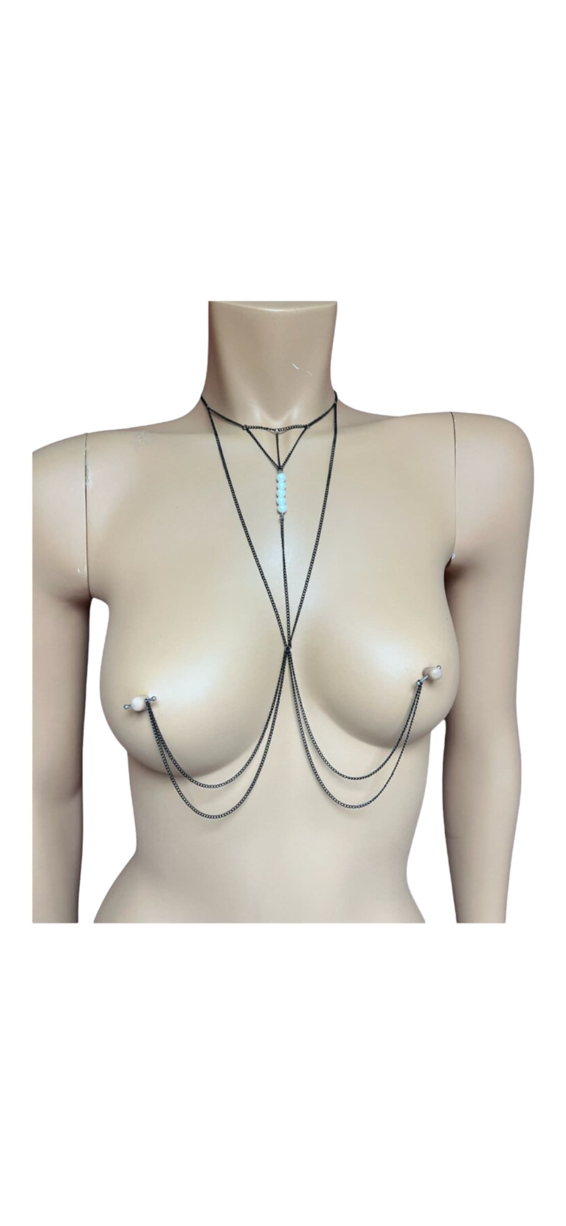 Nipples jewelry Nipple piercing Jewelry freshwater pearl sexy jewelry also available in hypoallergenic chain on demand