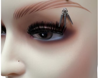Spike Eyebrow Barbell: 316L Stainless Steel Curved Piercing (8mm)