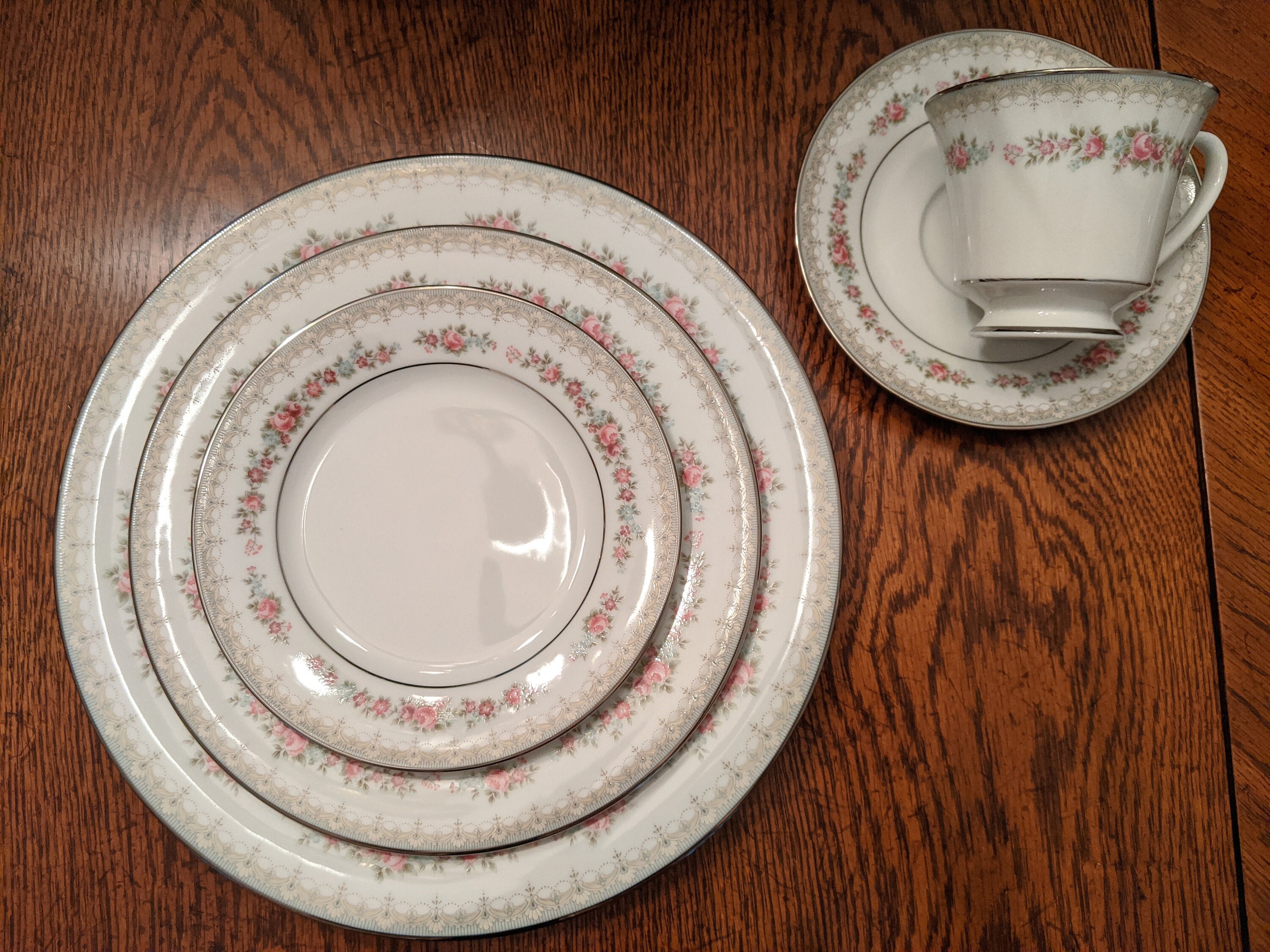 Noritake Rose Lane 3093 China Set for 8 Etsy