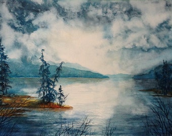 Limited Edition Print "Light on Blue Lake"