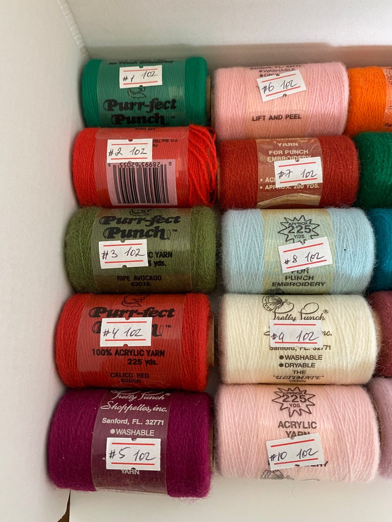 Purrfect Punch yarn PUNCH PRETTY loop embroidery spool yarn Etsy
