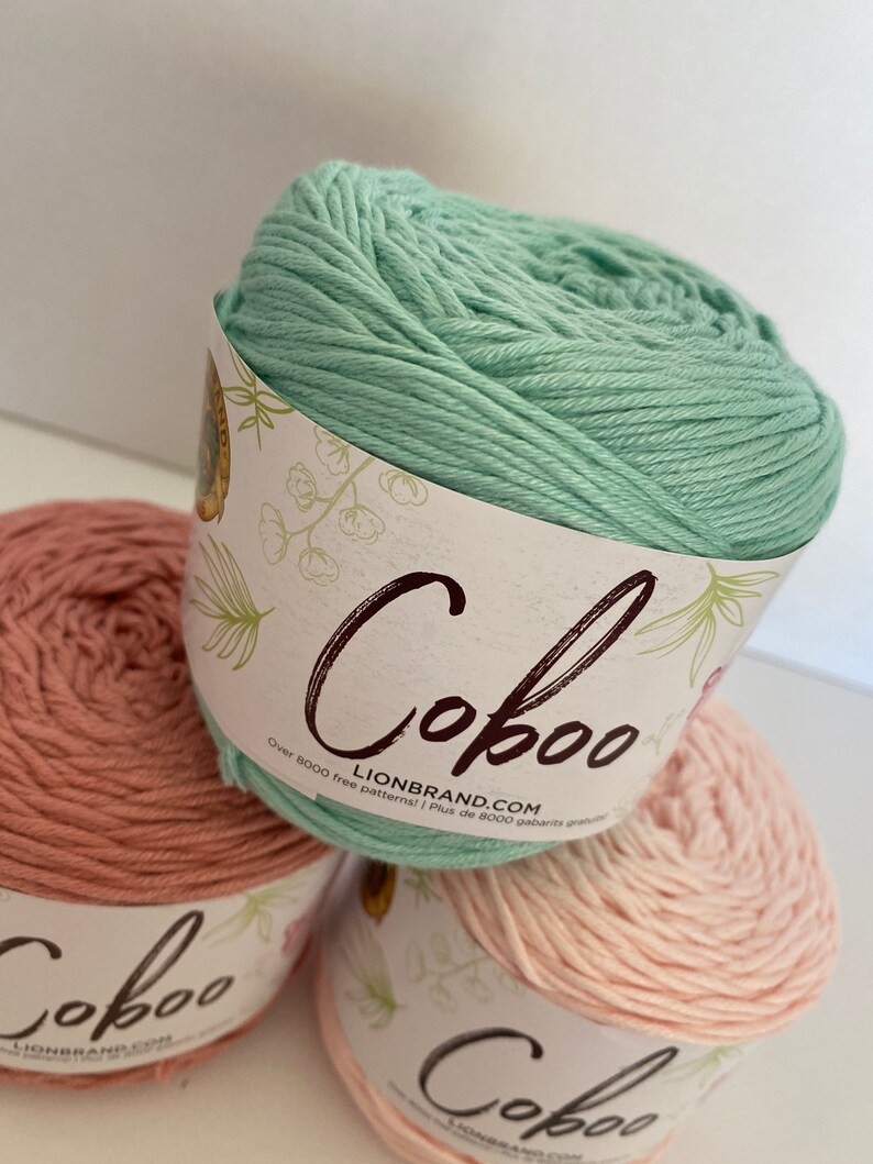 Lion Brand Coboo Yarn Etsy