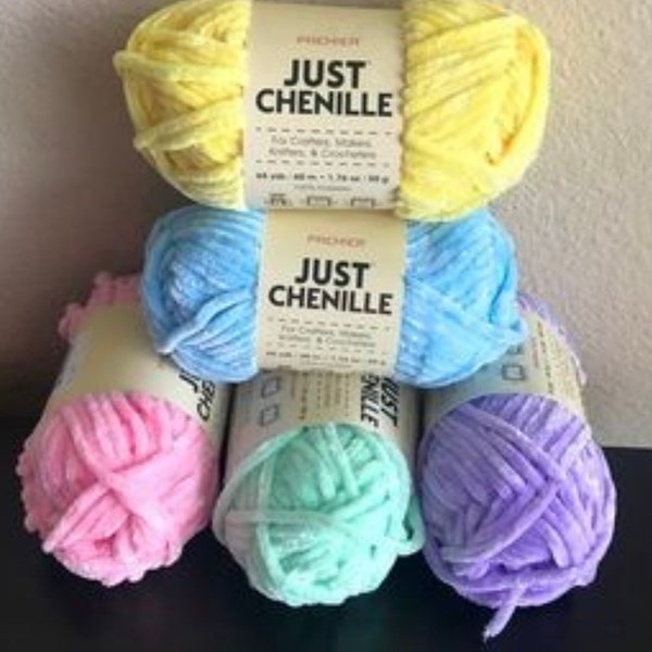 Just Chenille Yarn Pink Etsy
