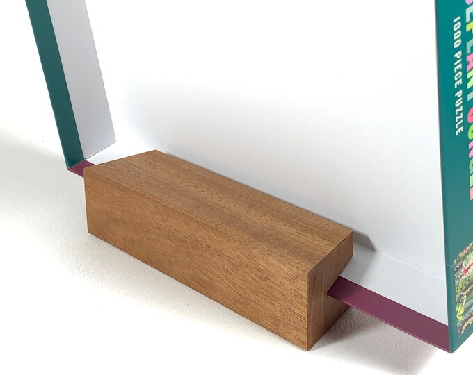 Jigsaw Puzzle Box Lid Stand Solid Mahogany Convienent Etsy