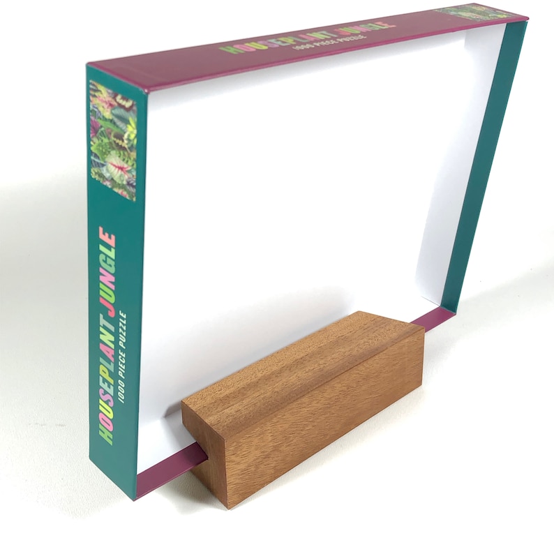 Jigsaw Puzzle Box Lid Stand Solid Mahogany Convienent Etsy