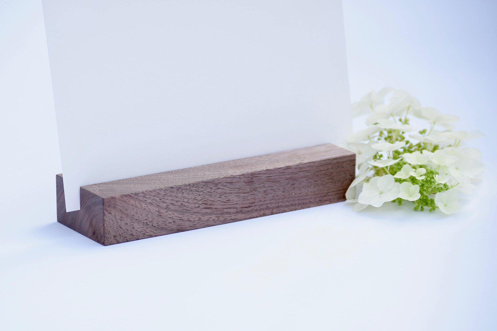 Single Large Wood Sign Holder 1 Walnut Picture Holder Art Etsy
