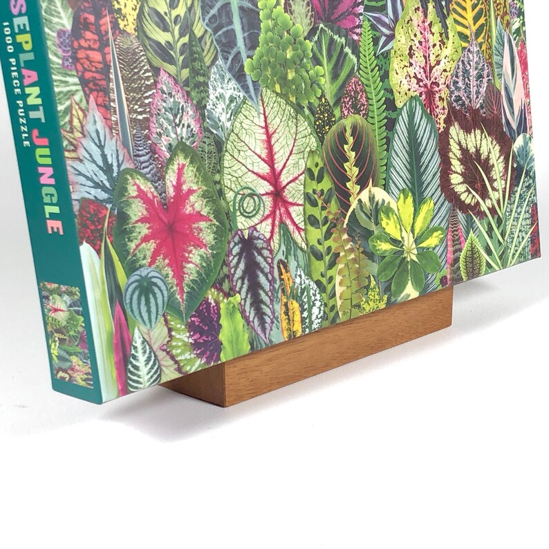 Jigsaw Puzzle Box Lid Stand Solid Mahogany Convienent Etsy