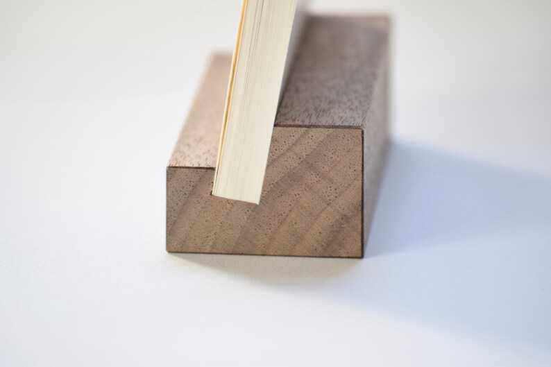 Walnut Wood Business Card Holder Natural Unfinished Etsy