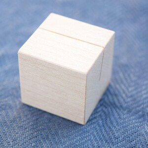 Individual Maple Wood Name Card Holder | Small sign stand | Cube place card holder |  Label holder | Sign info stand | Wood place card stand