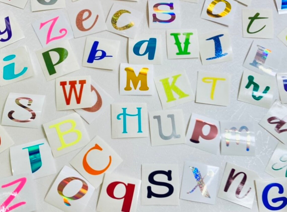 Single Initial Letter Decals Letter Stickers Decals Etsy