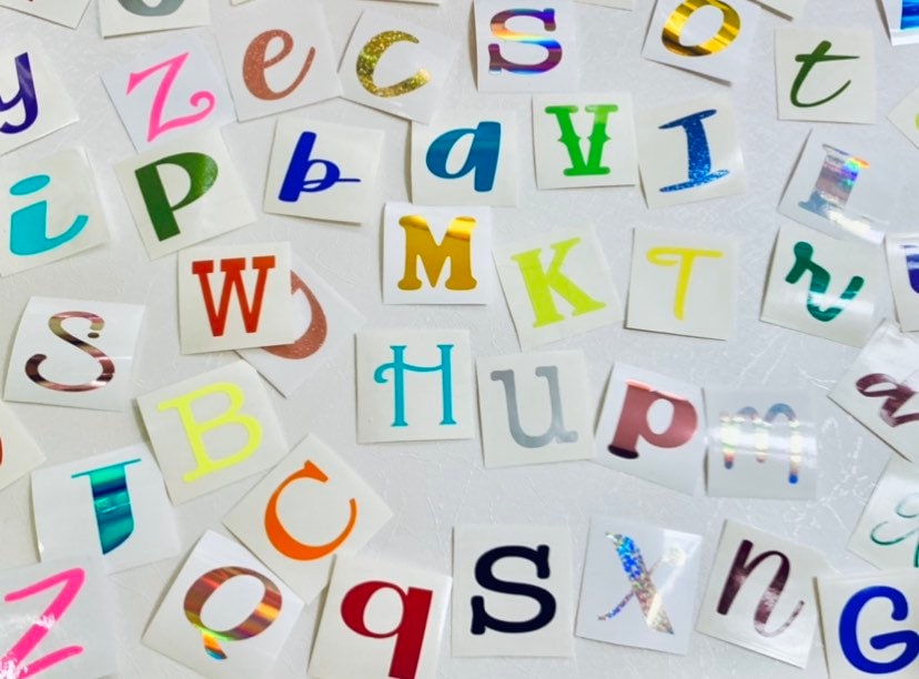 Single Initial Letter Decals Letter Stickers Decals Etsy