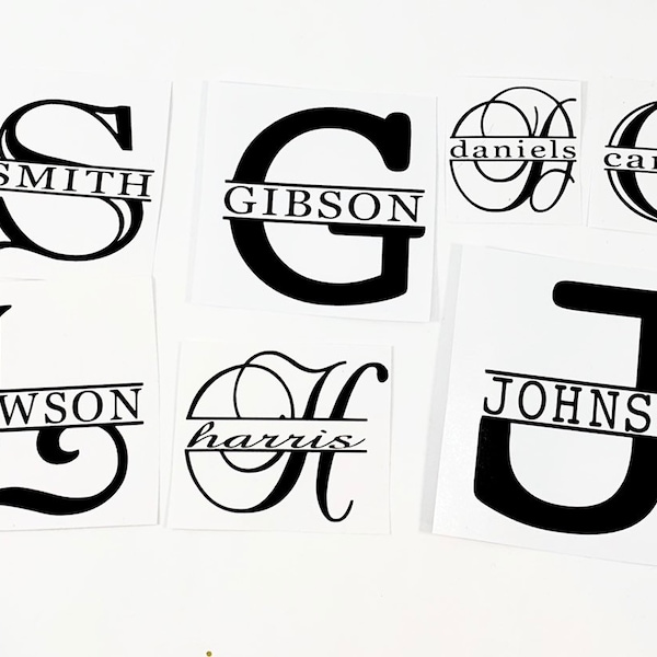 Last Name Decal Etsy