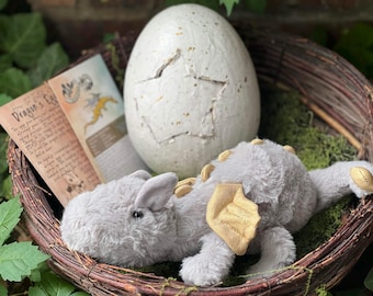 Hatchable Dragon Egg - Gray Golden Dragon