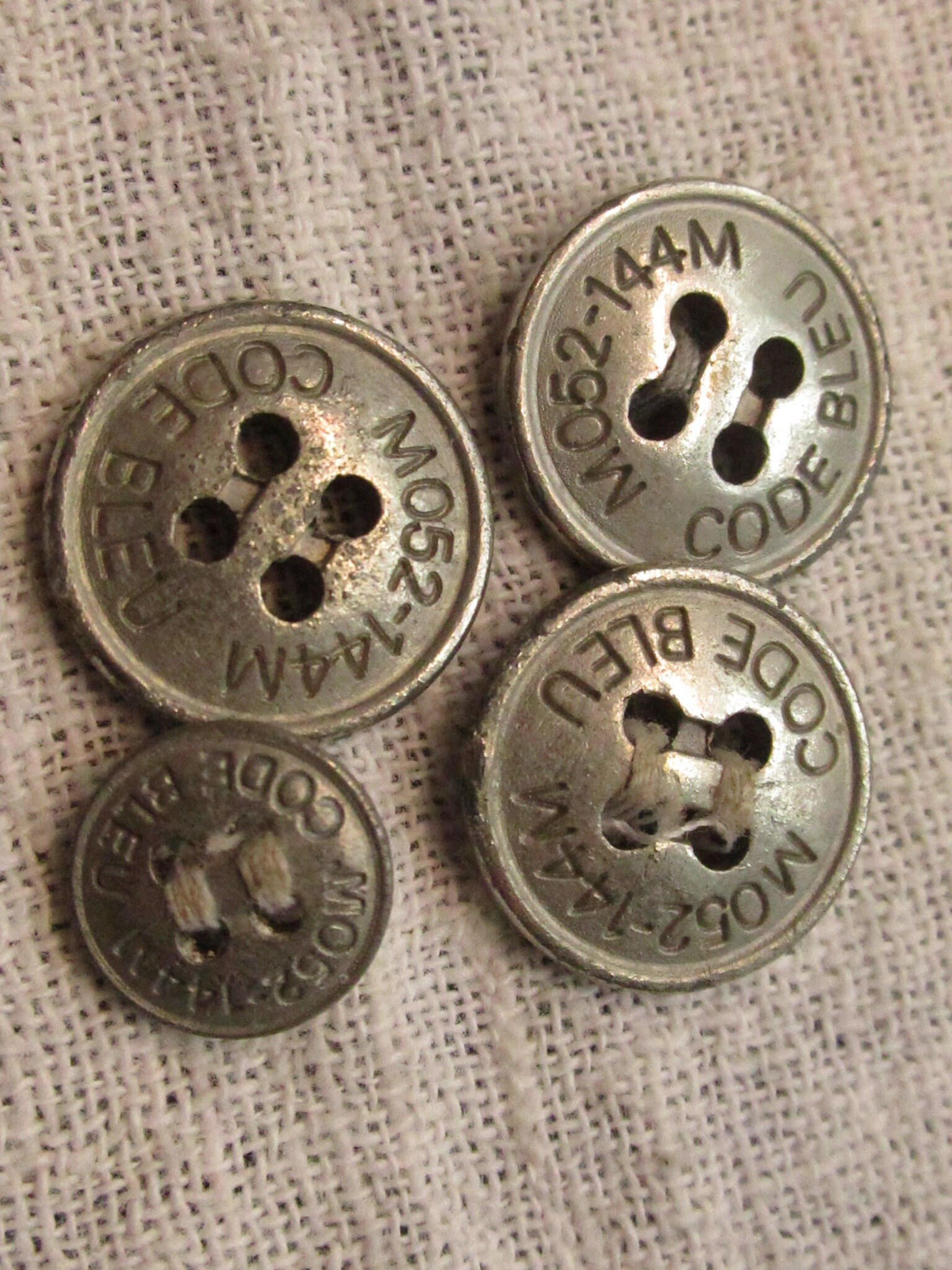 Overall buttons vintage 4 hole metal buttons worn on Etsy