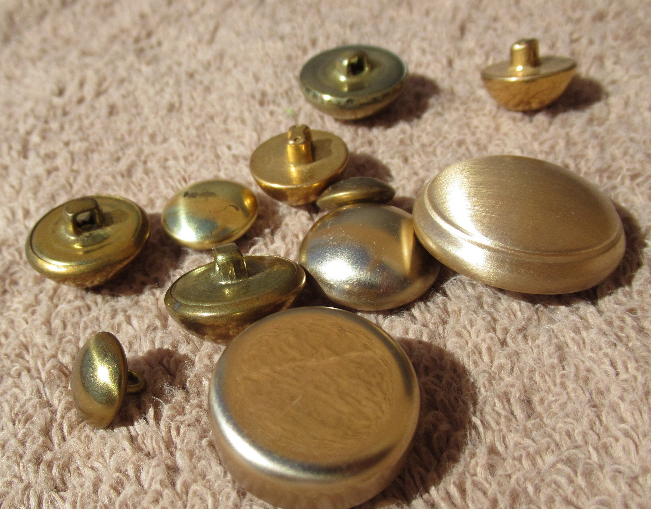 Gold Jacket or Coat buttons Metal Gold 5 sizes and 2 shank Etsy