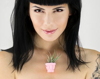 Tortoise - 3D Printed Living Jewelry Pendant in Rose