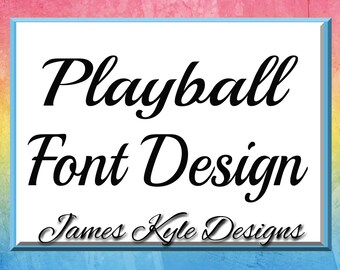 Playball Font Design Files For Use With Your Silhouette Studio Software, DXF Files, DXF Font, SVG Font, Font Cricut instant download