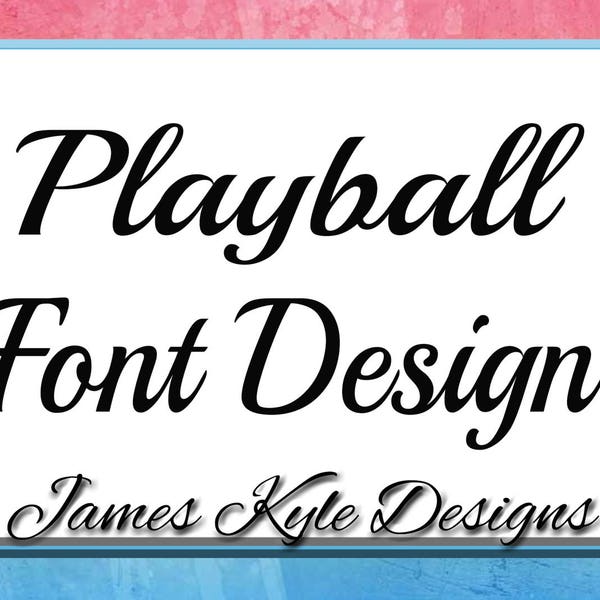Playball Font Design Files For Use With Your Silhouette Studio Software, DXF Files, DXF Font, SVG Font, Font Cricut instant download