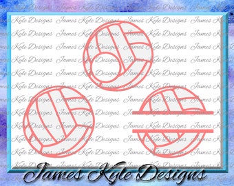 Volleyball SVG, Volleyball Frames SVG, Volleyball Monogram SVG, Volleyball Split Svg, Silhouette Cut Files, Cricut Svg