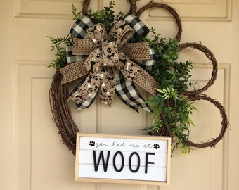 Dog Paw Wreath, Dog Lover's Wreath,