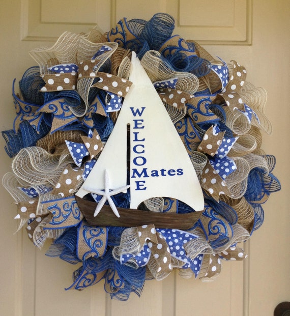 Let's Float Away Beach Wreath Lakehouse Wreath Let's Float Away Beach Wreath Lakehouse Wreath
