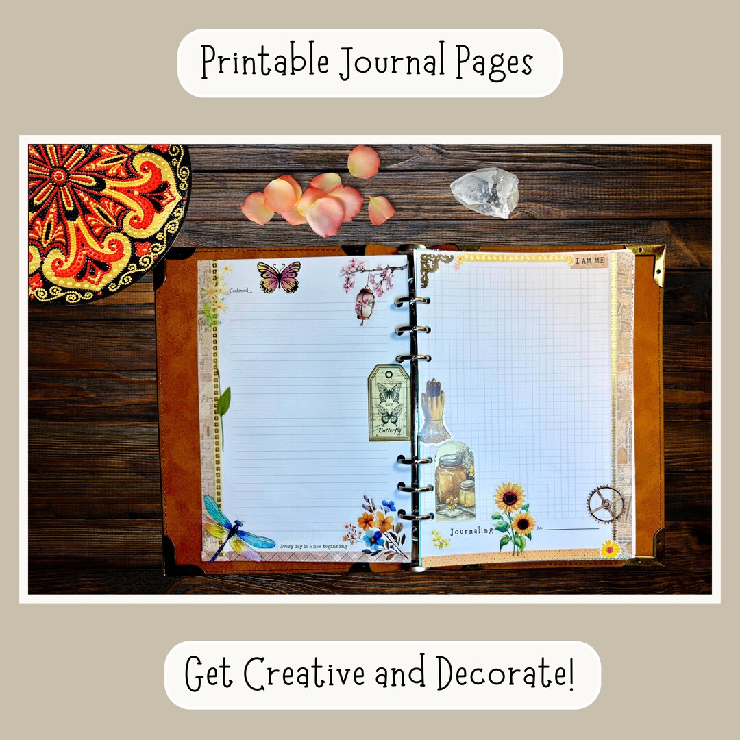 Printable Journal Pages | Daily Reflection Pages | Instant Download ...