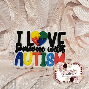 I Love Someone With Autism Shoe Charm