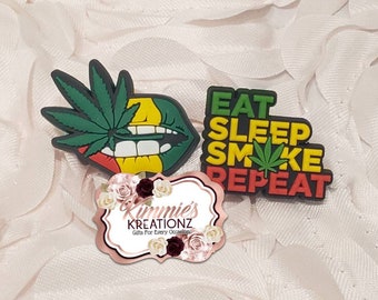 Eat Sleep Smoke Repeat Shoe Charm Set