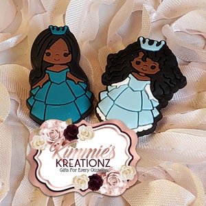Beautiful Black Princess Shoe Charms