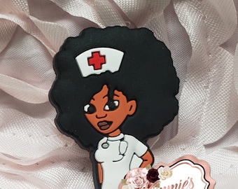 Nurse Shoe Charm | Black Woman