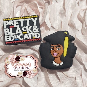 Black Girl Graduation Bundle Shoe Charm Set of 2