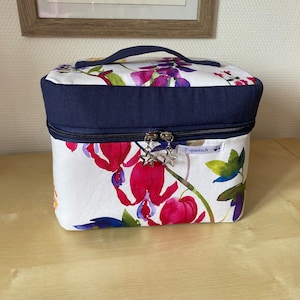 Vanity case imprimé fleurs trousse de toilette