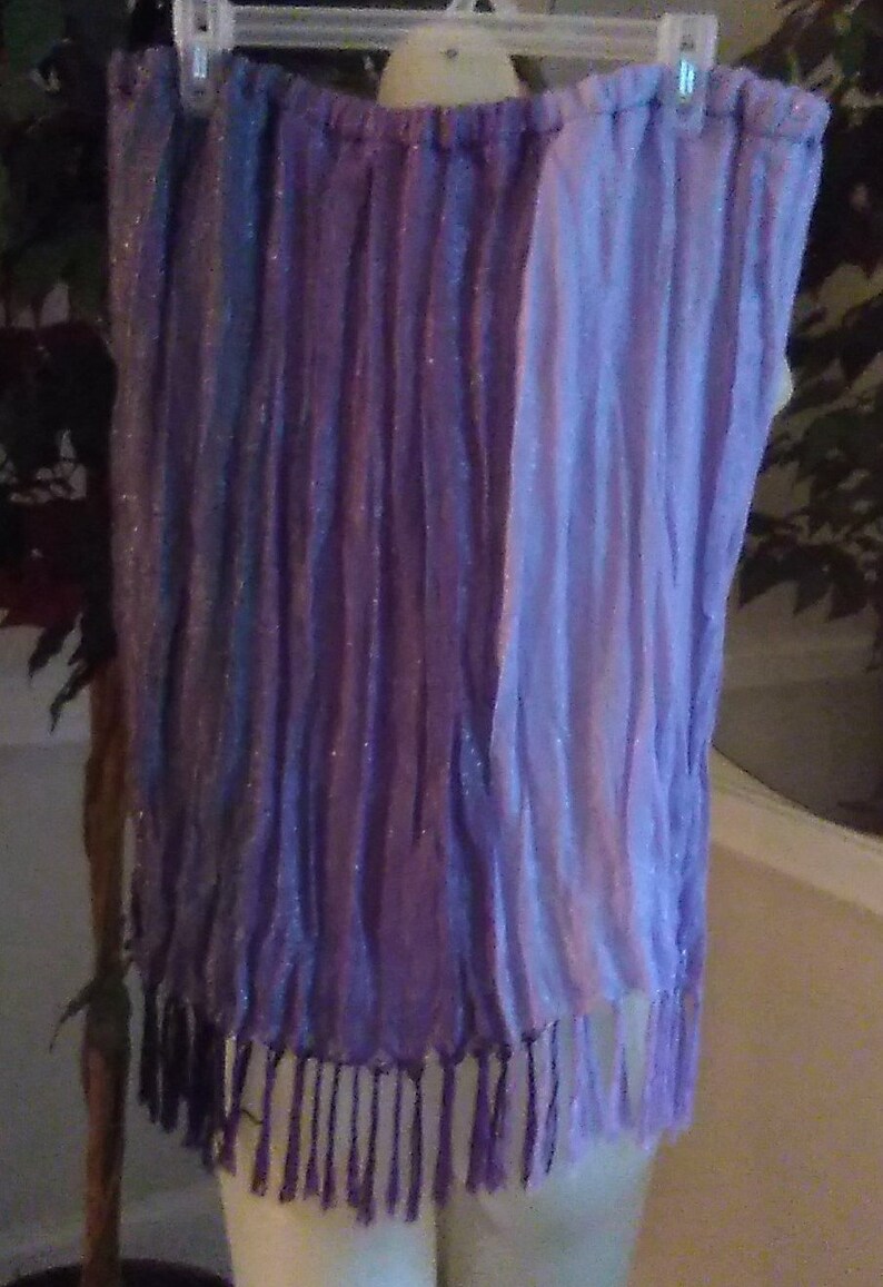 Womens Shades of Purple Metallic Handmade Skirt Size XXL