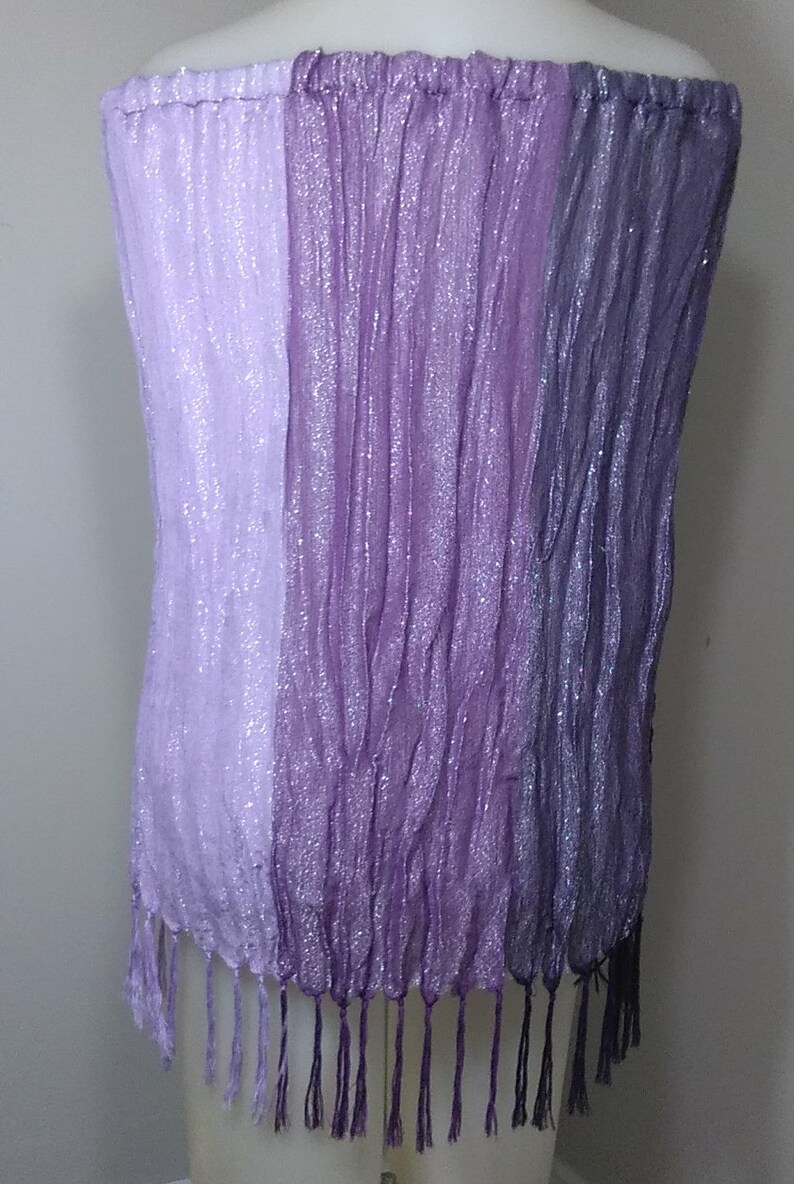 Womens Shades of Purple Metallic Handmade Skirt Size XXL
