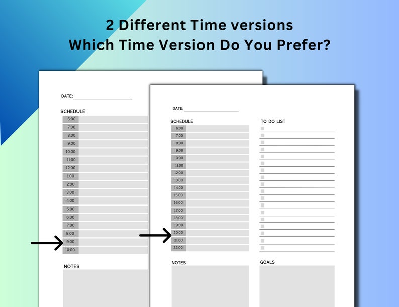 Section Different Schedule Example Daily Routine - Daily Schedule - Daily Checklist - Weekly Schedule ...