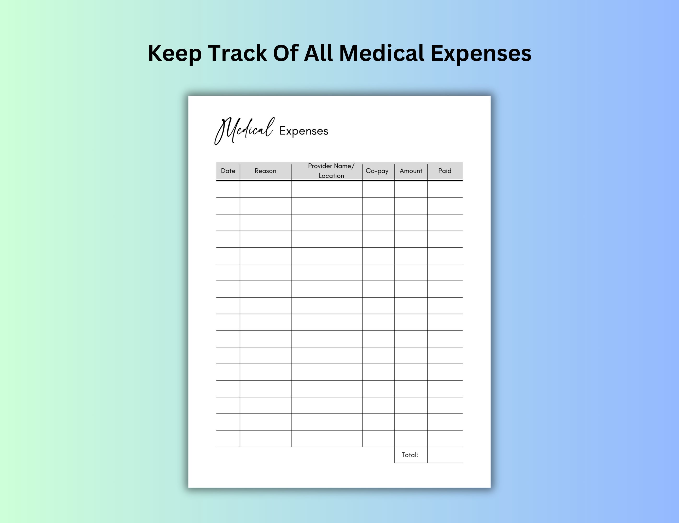 Medical Binder, Medical Binder Printable, Medical Tracker, Health ...