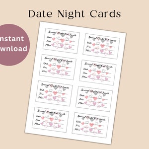 Special Night Date Cards, Date Plans, Husband Date, Wife Date, Boyfriend Date Ideas