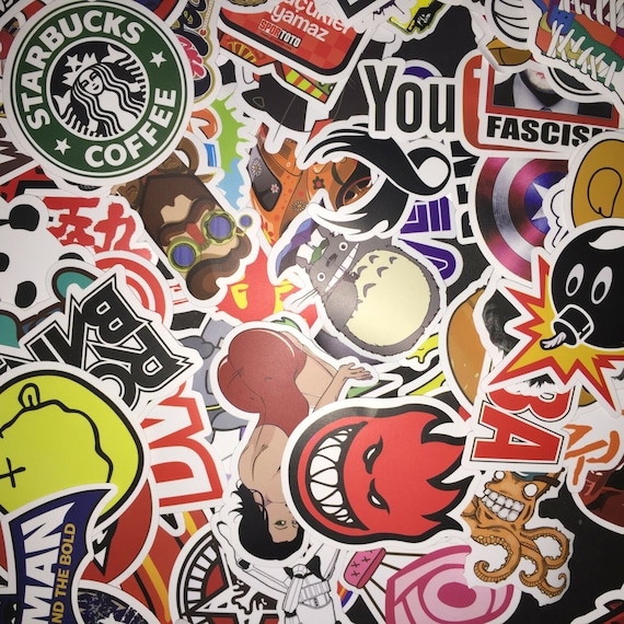 20-50pcs Mix Stickers Skateboard Sticker Graffiti Laptop Luggage Car Decals GN
