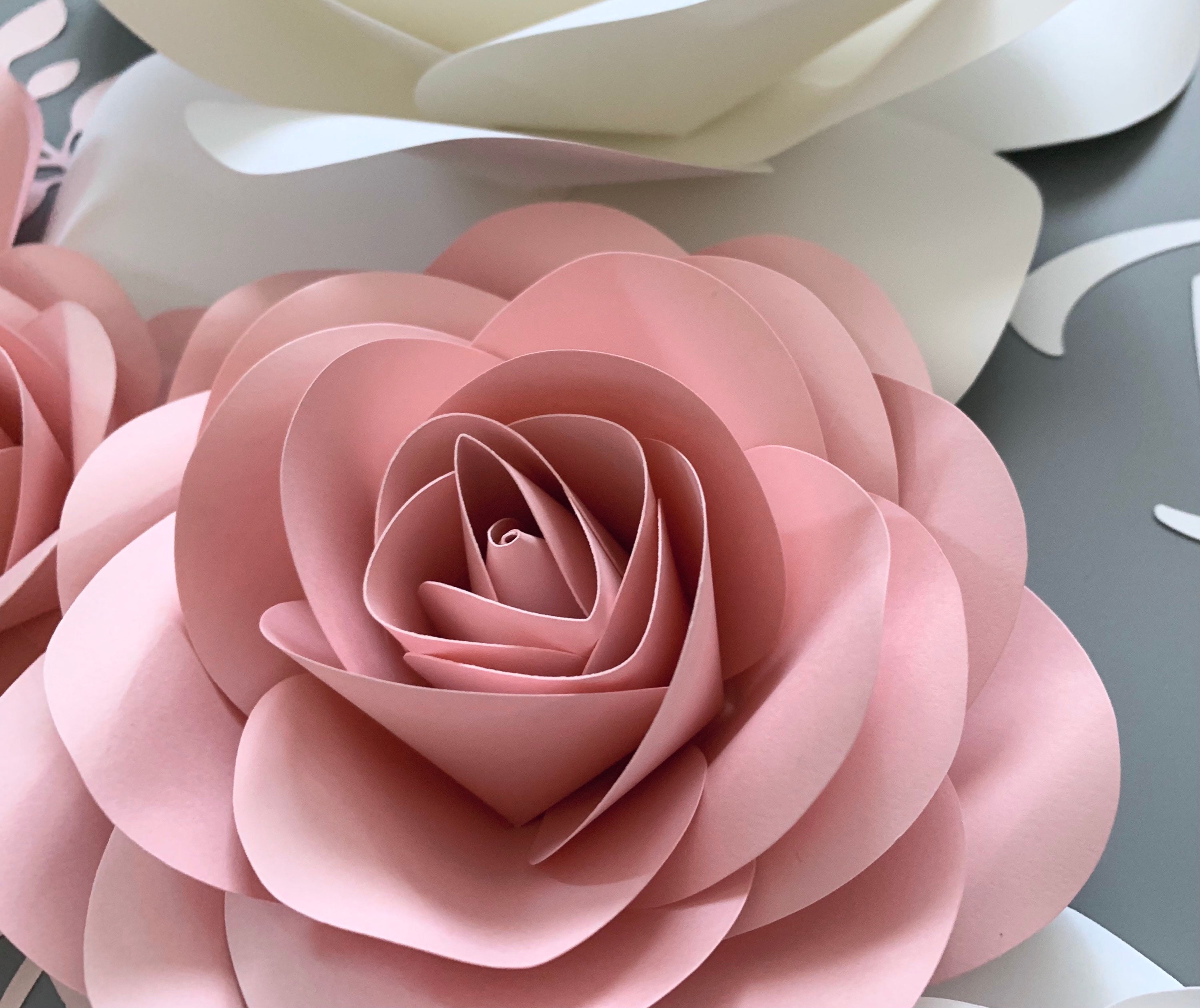 14 Pieces Paper Flower Set Birthday Flower Set Paper Flower Etsy